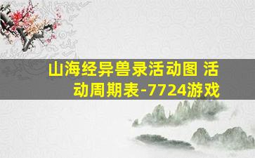 山海经异兽录活动图 活动周期表-7724游戏